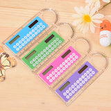 Solar Mini Calculator Magnifier thin Ruler for Office