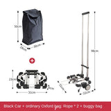 Mini Foldable Portable Grocery Shopping Trailer