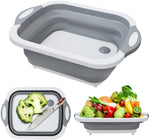 Folding Cutting Board Multifunctional Collapsible Sink Drain Basket