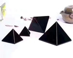 Natural Obsidian Pyramid Decoration Energy